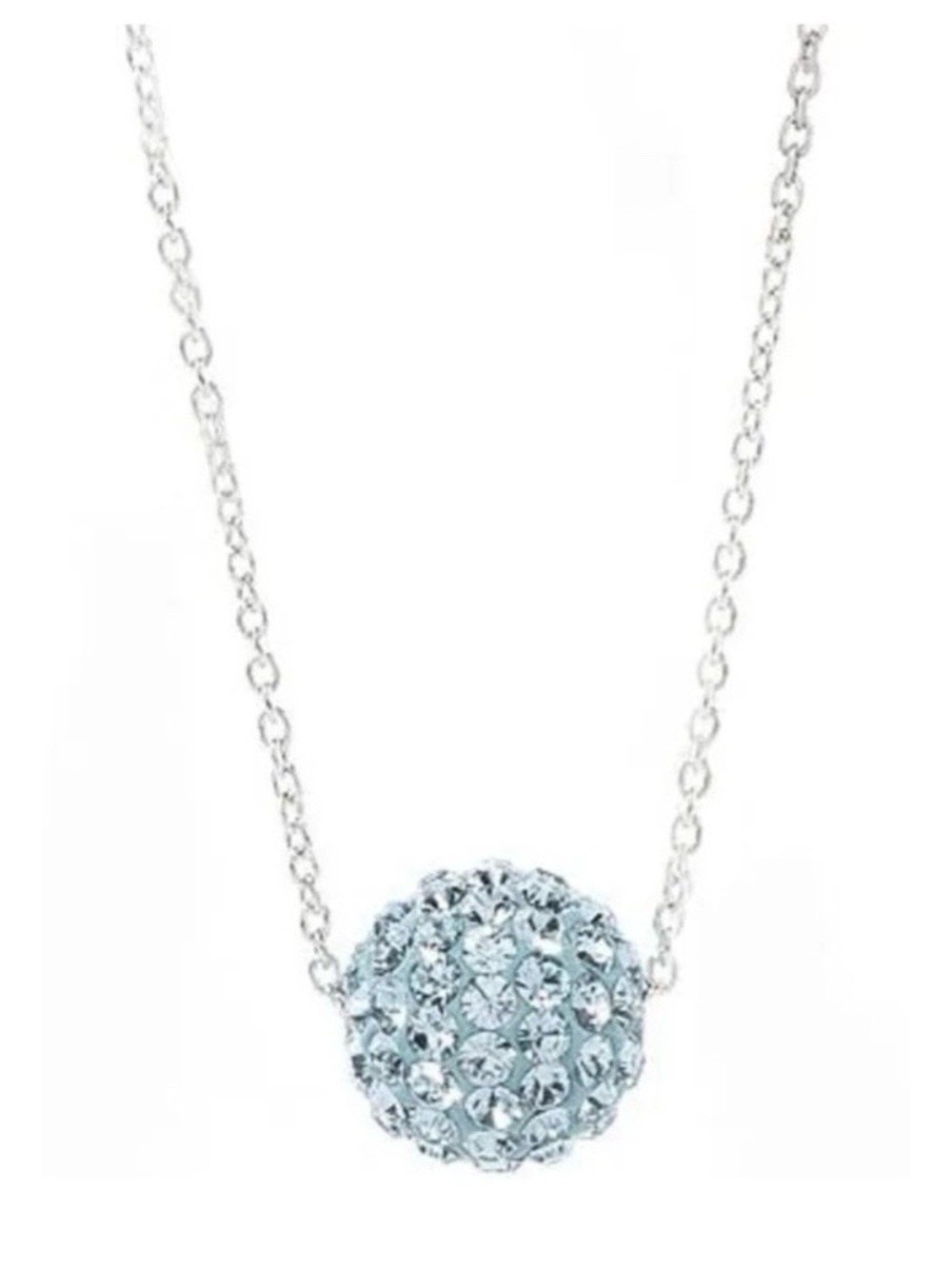 Touchstone Crystal Aquamarine March Birthstone Necklace NEW
